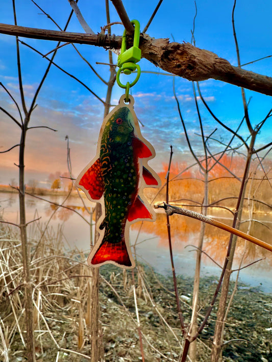 Brook Trout Wooden Charm