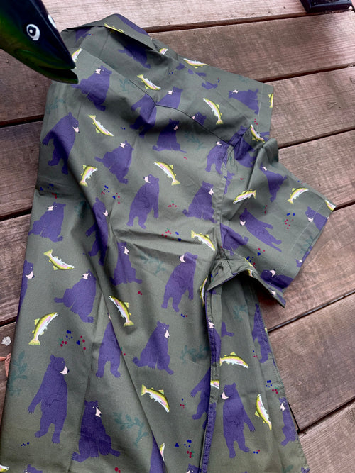 Bear Fishing Button up Shirt (PRE-ORDER)