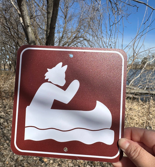 Canoeing Metal Sign