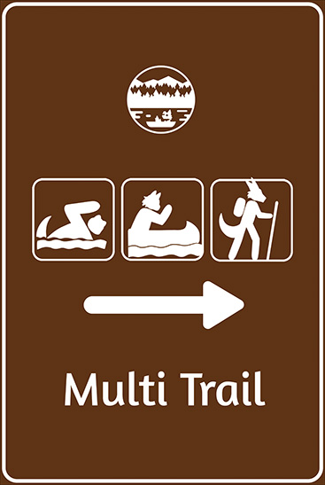 Multi Trail Metal Sign