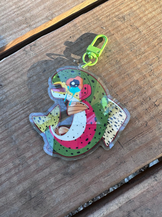 Crying Trout Acrylic Charm