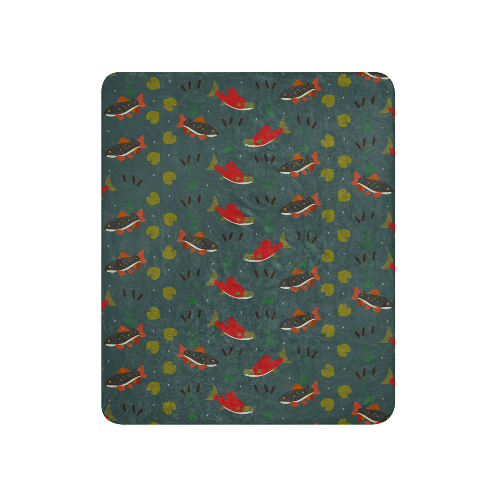 Fish Life Sherpa Blanket